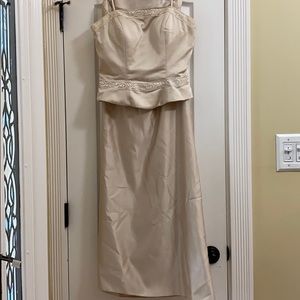 2 piece Gold Mori Lee Bridesmaid/MOTB top & skirt